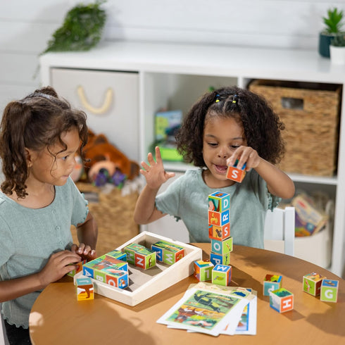 Melissa & Doug National Parks Alphabet & Animals 24-Piece Cube Puzzle (Everglades, Arches, Yellowstone)