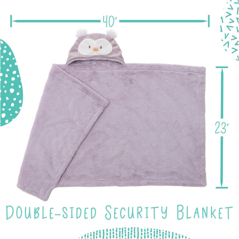 GUND Baby Lil’ Luvs Hooded Blanket, Quinn Owl, Ultra Soft Plush Security Blanket for Babies and Newborns by GUND