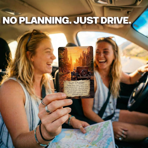 Destination Unknown: Urban Explorer The Road Trip Adventure Card Game | Travel Game for Couples, Friends & Families |