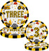 80 3rd 3rd Letromp Pcs Construction Birthday Decorations Construction Three Years Old Disposable Paper Dinner Plates