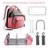 Backpack ISMGN Diaper Bag with Changing Station, Large Diaper Bag, Baby Bag, Multifunctional Diaper Bag, Pinkgray