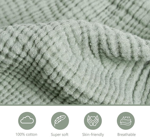 Coreeky 2 Pack 100% Muslin Nursing Cover for Breastfeeding, Soft & Breathable Cotton Breastfeeding Cover up