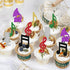 Rsstarxi 24 Pack Cupcake Toppers Glitter Microphone Musical Symbol Cupcake Picks Rock Music Concert Theme Birthday