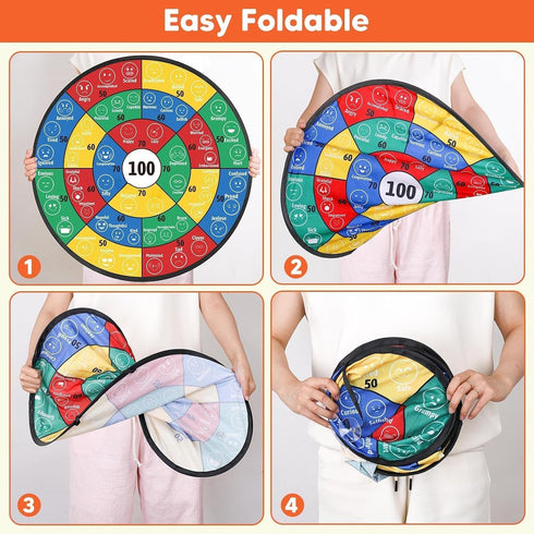 W/56 Garybank Emotional Dart Social Skills Activities for Kids - Emotion Cards, Autism Learning Materials Emotional