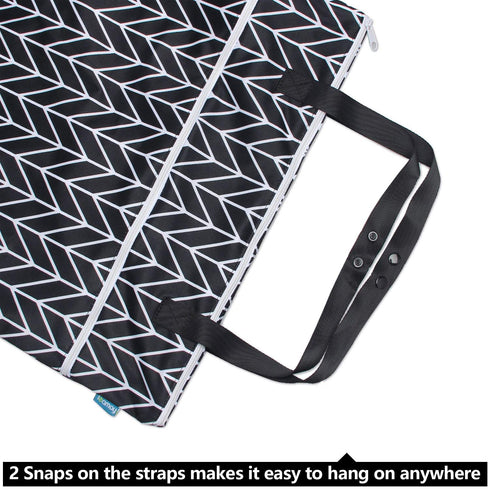 Teamoy Travel Hanging Wet Dry Bag Organizer, 24.7 x 18 inches, Two Compartments for Diapers, Laundry, Swimsuits