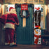 Sumind 3 Pieces Christmas Banner Decorations, Bright Santa Claus Snowman Red Welcome Merry Christmas Porch Sign