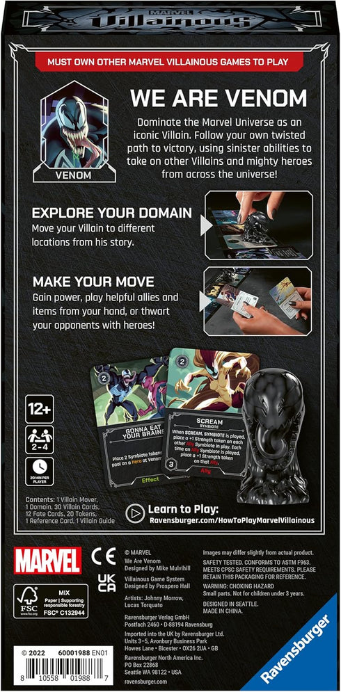 Ravensburger Marvel Villainous: We are Venom – Single Character Game Expansion for Ages 12 & Up