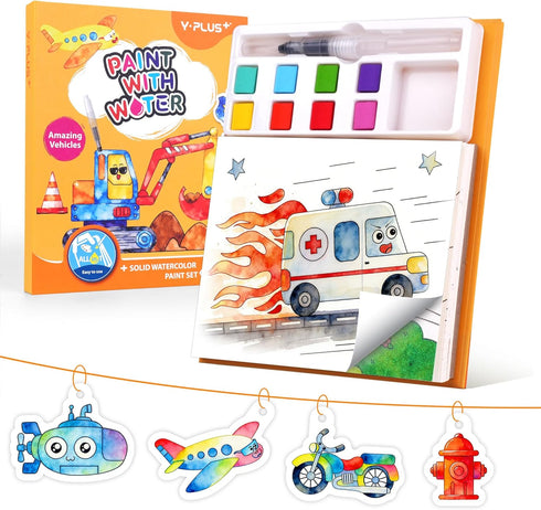 YPLUS Paint with Water Coloring Book for Toddlers, Mess Free Watercolor Painting