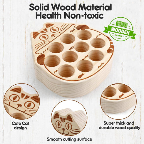 Wooden Magnetic Fishing Game for Toddlers 1-3 - Montessori Learning Toys for Fine Motor Skills, Birthday Gift