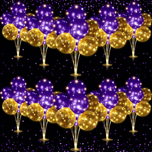 Junkin 10 Set Balloon Stand Kit for Centerpiece with LED String Light