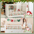 UOMNY Christmas Fitted Crib Sheet, Baby Sheet for Standard Crib and Toddler Mattresses, 1 Pack Space Toddler Sheet