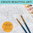 Bright Stripes Paint by Numbers Kit for Kids - Easy Follow Canvas with Frame, Wild Horses Paint Kit