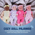 Constructive Playthings 4-Piece Sleeper Set for 12 Inch to 14 Inch Baby Dolls, Machine Washable Pajamas
