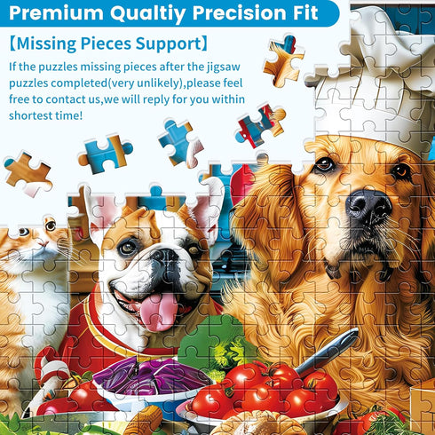 VOLUVOLU 500 20.515 Piece Puzzles for Adults, Funny Puppy Animal Jigsaw Puzzles, Food Kitchen Jigsaw Puzzle, Animal Pet