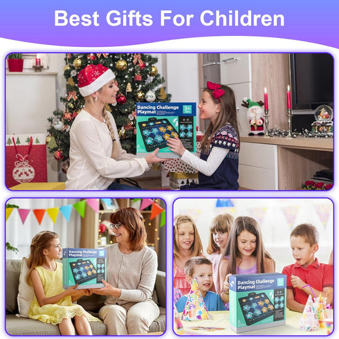 Zitranse 2Player 3 4 5 6 7 8 9 10 11 12+ Dance Mat for kids, Electronic Double Dance Mixer Rhythm Step Play Mat,Dance