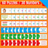 1-30 60 Number Puzzle Games, Double-Sided Self-Correcting Math Game, Early Learning Educational Toy for Beginner