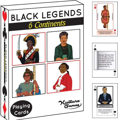 Playing Cards: Black Legends - Black History Trivia Card Game for Family & Adult Game Night