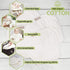 WeeSprout Unisex Organic Towel Cotton Burp Cloths Set of 4 - Four Ultra-Absorbent Layers Keep Clothes Dry, Button
