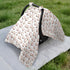Dalzium Vintage Baseball Car Seat Cover Baby, Carseat Canopy Cover for Girl Boy, Breathable Baby Carrier Cover Stroller
