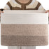 OIAHOMY Cotton Rope Basket, Rectangle Woven Baskets for Storage, Toy Basket with Handle, Baskets for Organizing -