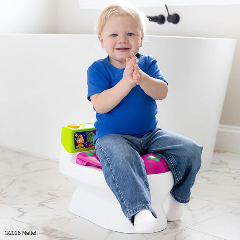 Barney Potty Trainer, Floor Potty Chair with Sounds, Removable Toilet Topper, Tracking Chart & Storage for Toddler