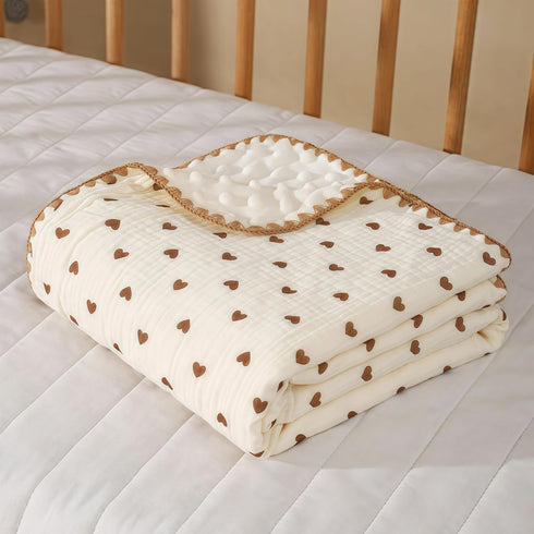 SEVDO Baby Muslin Blanket,Printed Bed Throws Newborn Receiving Blankets,Toddler Cotton Soft Quilt,Gender Neutral Baby