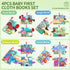 YySiRui 4-Pack 0-6 6-12 Tummy Set Baby Crinkle Books for Babies Months, Soft Cloth Touch and Feel Sensory Books Months