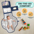 Portable Changing Pad for Baby, Large Waterproof Diaper Changing Mat, Foldable & Detachable with Wipes Pockets by