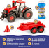 Prextex Bump & Go Bubble Blowing Farm Tractor Toy Truck with Lights and Sounds - Kids Tractor Toys for 2 to 3+ Years