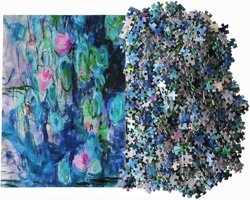 Moruska Water Lilies by Claude Monet 1000 Piece Jigsaw Puzzle, Museum Collection Famous Paintings