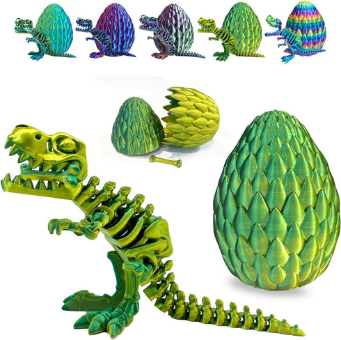 utosday Easter Eggs Filled with Dinosaur Toys, 3D Printed Animals Mystery Crystal Dragon