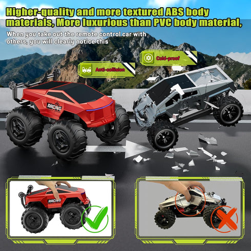 1:16 4WD Pickup,2.4GHz 360 4-7 8-12 Remote Control Car RC Truck Plus, Waterproof Amphibious RC Car All Terrain Remote