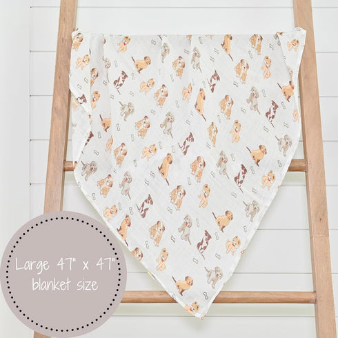 100% 47 47 Inches LollyBanks Baby Blanket, Cotton Muslin Swaddle Blankets for Boys and Girls, Large x Infant Receiving