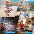 360 4WD 3+ Remote Control Car, Flips Rotating RC Stunt Car with USB-C Charge Modular Battery, RC Cars with LED Lights