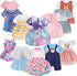 YAYYAY 12 Sets 10-12 Inch Baby Doll Clothes for Dolls, Princess Styling Outfits for Kids Dress Up Dollhouse, Gift