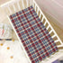Vdsrup 39 27 5In Crib Sheets for Boys Girl Red Blue Beige Plaid Neutral Mini Crib Mattress Sheets Fitted, Toddler Baby