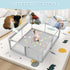 Baby Playpen Playard, 50x50 Baby Fence with Gate, Sturdy Safety Indoor & Outdoor Activity Center
