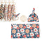 Vibrant Floral Print Newborn Swaddle Blanket Set with Hat and Headband, Cozy