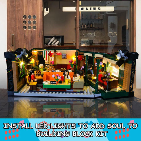 LED Light Kit for Lego Central Perk 21319 Set, Compatible with Lego 21319 Building Blocks Model(Not Include Blocks Set)