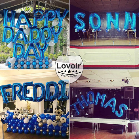 Lovoir 40 Inch Large Blue Letter J Balloons, Jumbo Mylar Foil Helium Balloon for Birthday Party Decorations
