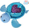 Athoinsu Reversible Sequins Stuffed Animal Sea Turtle Plush Toy, Sparkly Soft Ocean Life Tortoise Throw Pillow, 12''