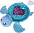 Athoinsu Reversible Sequins Stuffed Animal Sea Turtle Plush Toy, Sparkly Soft Ocean Life Tortoise Throw Pillow, 12''