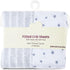 Generic 2-Piece Fitted Crib Sheets for Baby, 100% Cotton Crib Mattress Sheets, Unisex