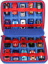 Mchoi Shockproof Carrying Case for Hot Wheels 20 Cars, Toy Car Organizer for Your Matchbox Cars Storage, Blue, Case Only