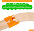 ORBRIUM Lift and Load Wooden Train Set - Magnetic Crane, Helicopter, Diesel Engine, Semi-Truck, Shipping Container,