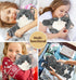 Gray Tabby Cat Stuffed Animals, Microwavable Stuffed Animal Adorable Fluffy Cat Plush for Warmth & Comfort, Heatable