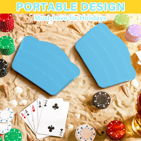 2 Pack Tenyond Card Holders for Playing Cards - Playing Card Holder w/Foldable Stand for Stocking Stuffer, Travel