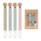 TYRY.HU Ribbon Pacifier Clip Holder,4 Pack Binky Paci Holder Clips, Pacifier Leash