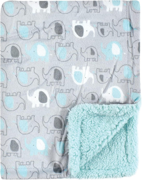Luvable Friends Plush Baby Blanket - One Size Elephant Design