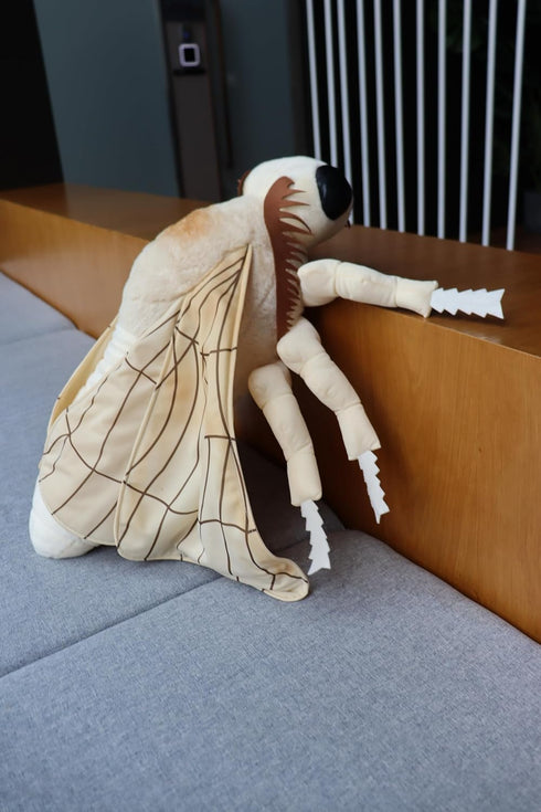 ZHONGXIN MADE Giant Silk Moth Plush - 26" Lifelike Stuffed Animal with Realistic Soft Big Wings